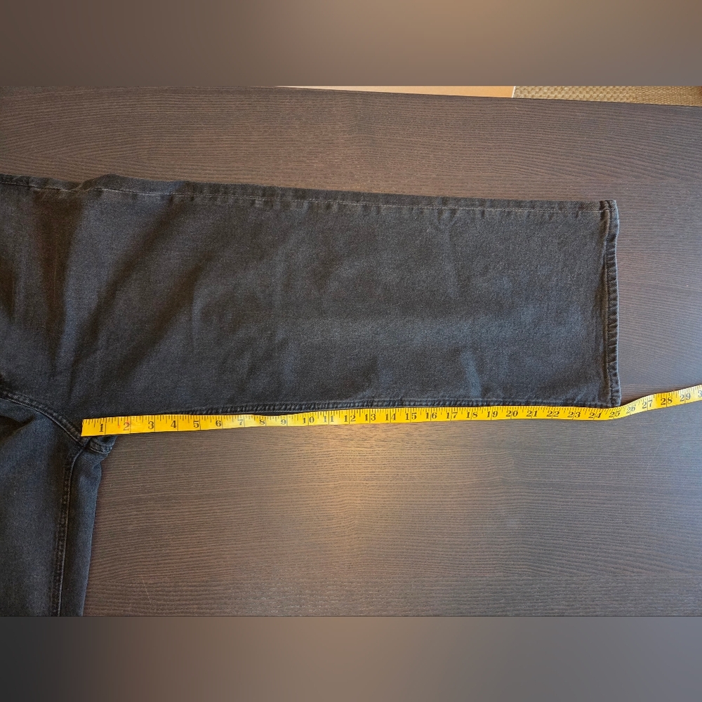 H&M ~ Denim Wide Leg Jeans ~ Washed Black ~ Sz 10 - Picture 5 of 10
